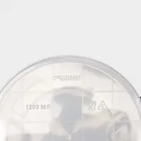 Контейнер пищевой, 1.2 л, d=17 см, h=7.5 см, круглый, прозрачный, голубой