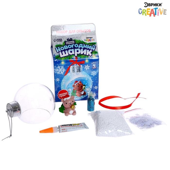 Набор для опытов «Новогодний шарик», мишка Набор для опытов «Новогодний шарик», мишка