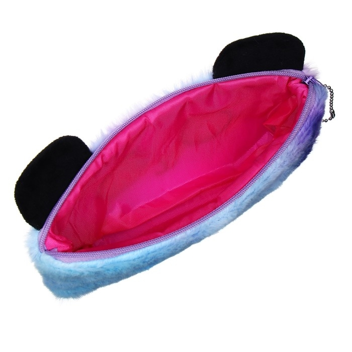 Пенал школьный меховой на молнии Calligrata Пенал школьный меховой на молнии Calligrata "Панда", микс