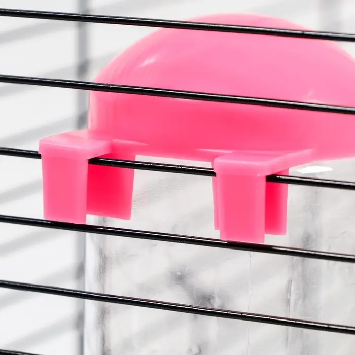 Поилка для клетки, 500 мл, 9 х 6,5 х 23 см, розовая Поилка для клетки, 500 мл, 9 х 6,5 х 23 см, розовая