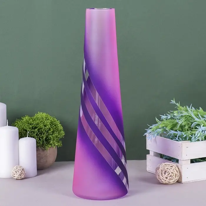 Ваза для цветов &laquo;Фэнтези&raquo;, 2 л, h=39 см, стекло, МИКС