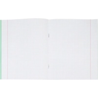 Тетрадь  в зеленом офсете 12л., клетка, штука, внутр.блок 100% белизна
