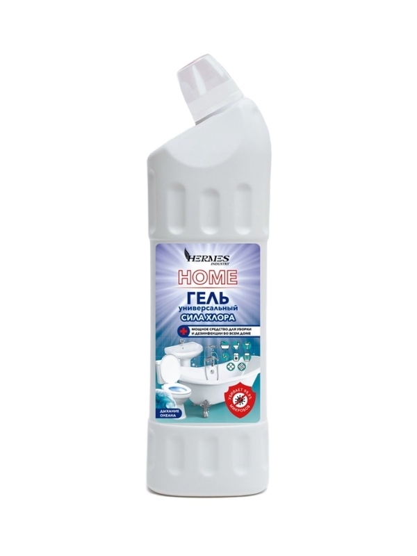 Универсальный гель «Сила Хлора» Hermes Industry HOME дыхание океана, 750 мл Универсальный гель «Сила Хлора» Hermes Industry HOME дыхание океана, 750 мл