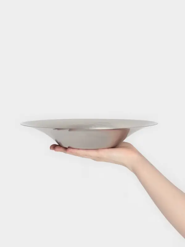 Тарелка для пасты Hanna Kn&ouml;vell Vanha, 1.15 л, d=27 см, нержавеющая сталь, серебристая