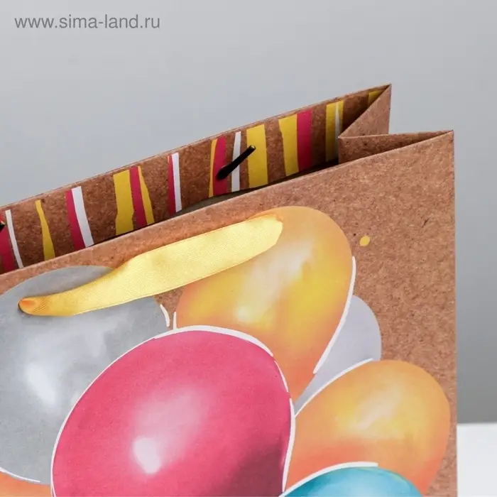 Пакет подарочный крафтовый, упаковка, &laquo;Весёлый праздник&raquo;, 40&times;31&times;11.5 см