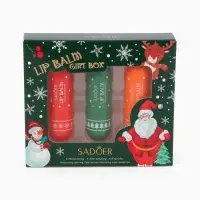 Новогодний набор бальзамов для губ Sadoer, 3 шт