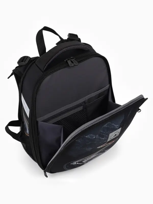 Рюкзак школьный для мальчика &laquo;Машина&raquo;, Stavia, эргономичная спинка, 30&times;16&times;38 см, чёрный