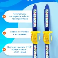 Комплект лыжный детский Snow Cat: лыжи 66 см, палки 75 см
