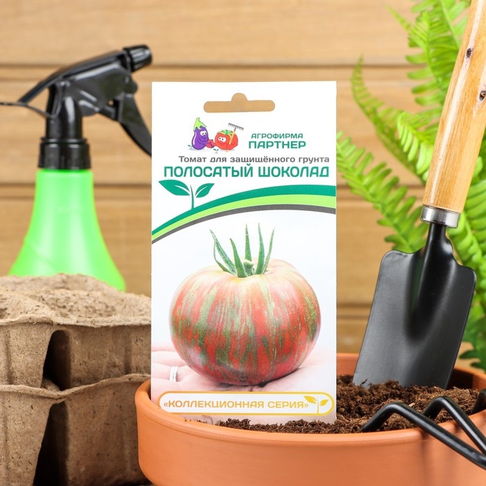 Семена Томат Семена Томат "Полосатый Шоколад", индетерминантный,высокорослый, 10 шт