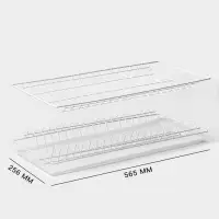 Сушилка для посуды с поддоном для шкафа 60 см, 56.5&times;25.6 см, белая