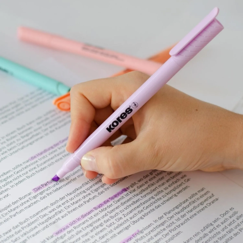 Набор текстовыделителей KORESHIGHLINER PASTEL6ц 1-4ммскош нак36246