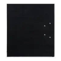 Папка-регистратор А4, 75 мм, ПВХ, тиснение &laquo;лён&raquo;, металлическая окантовка, карман на корешок, собранная, черная, микс