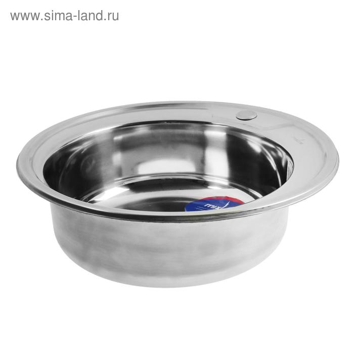 Мойка кухонная MIXLINE 528184, врезная, толщина 0.6 мм, 51х51х17 см, вып. 3 1/2 Мойка кухонная MIXLINE 528184, врезная, толщина 0.6 мм, 51х51х17 см, вып. 3 1/2", с сифоном