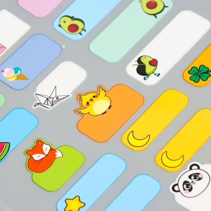 Термобирки для одежды. Набор именных термонаклеек для маркировки детских вещей &laquo;Милые животные&raquo;, 64 шт.
