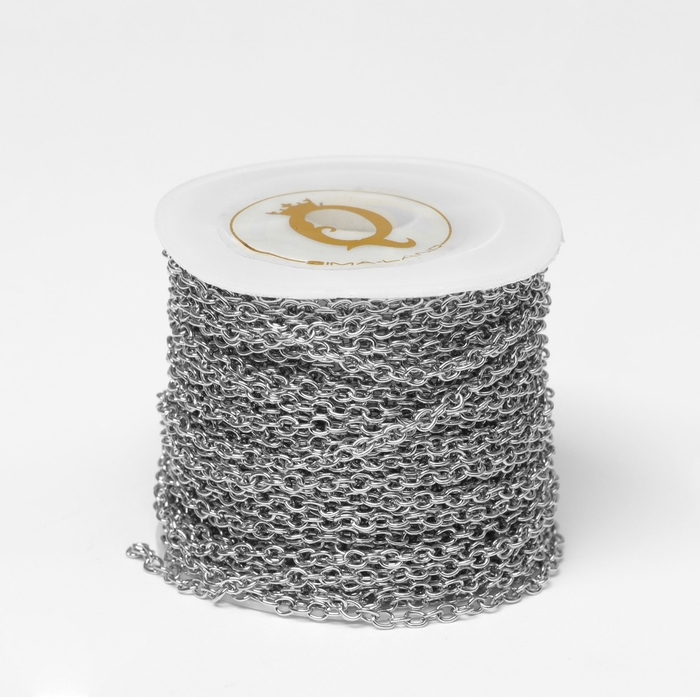 Цепочка железная без карабина на бобине, 0,11×0,11×0,1 см, L=10 м, якорная, цвет серебро Цепочка железная без карабина на бобине, 0,11×0,11×0,1 см, L=10 м, якорная, цвет серебро
