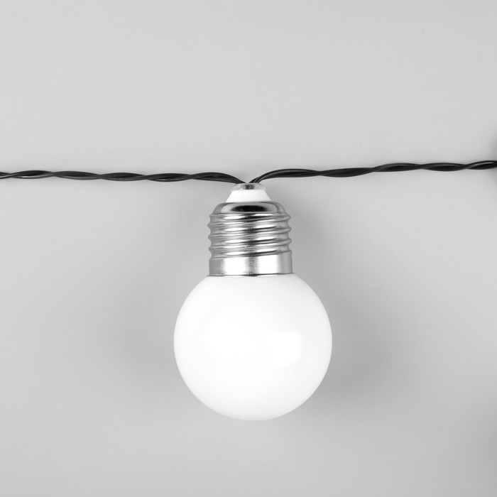 Гирлянда «Нить», 2.7 м, с насадками в виде белых шаров, IP44, 10 LED, 8 режимов, солнечная батарея, тёмная нить, свечение тёплое белое Гирлянда «Нить», 2.7 м, с насадками в виде белых шаров, IP44, 10 LED, 8 режимов, солнечная батарея, тёмная нить, свечение тёплое белое