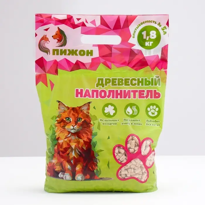 Наполнитель древесный &laquo;Пижон&raquo; 5 л