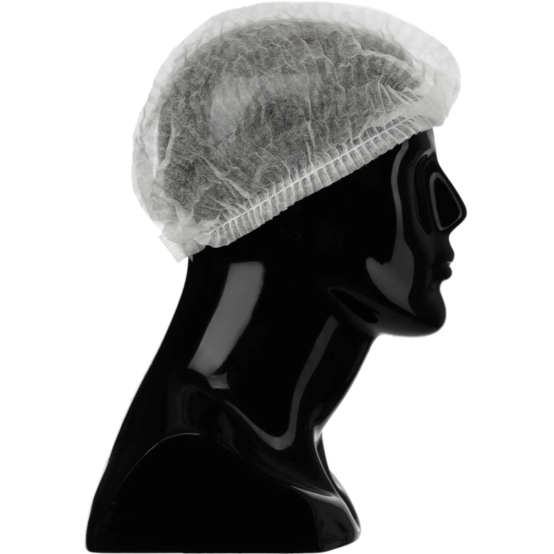 Шапочка Шарлотта белая, дв. резинка,10гр/м, арт.403-969-050,(100шт/упак)