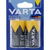 Батарейка солевая Varta SUPER LIFE D, набор 2 шт.