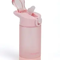 Бутылка для воды onlytop, 550 мл, тритан, с трубочкой, с поильником, розовая