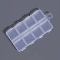 Органайзер для хранения мелочей, с подвесом, 11×6.3×1.5 см, 8 ячеек, прозрачный