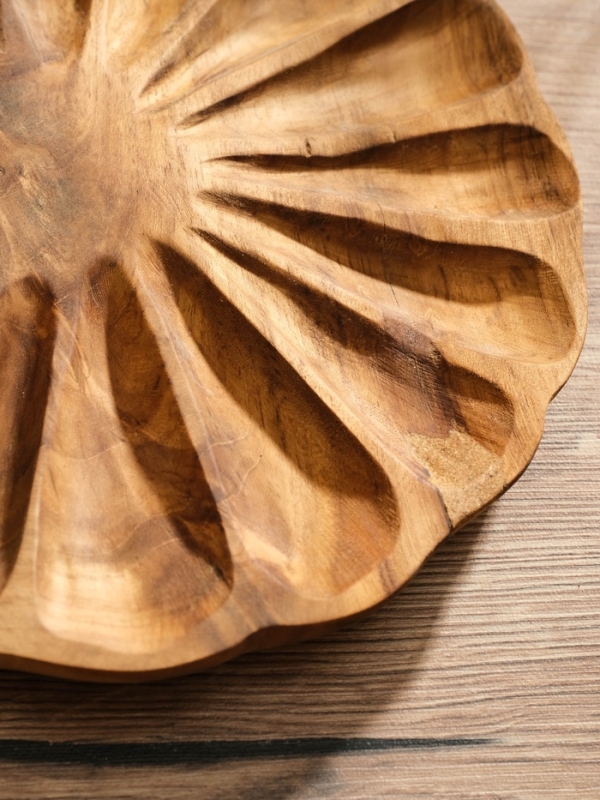 Менажница  Менажница "Раковина"  дерево Джати, 24х24х3 см, цв. коричневый