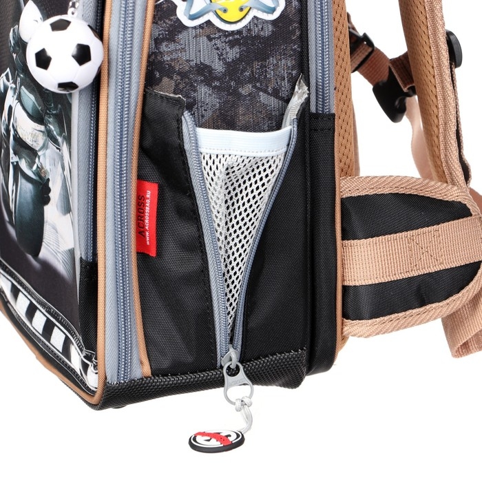 Рюкзак каркасный 35 х 26 х 14 см, Across HK22, наполнение: мешок, пенал, синий HK22-4 Рюкзак каркасный 35 х 26 х 14 см, Across HK22, наполнение: мешок, пенал, синий HK22-4