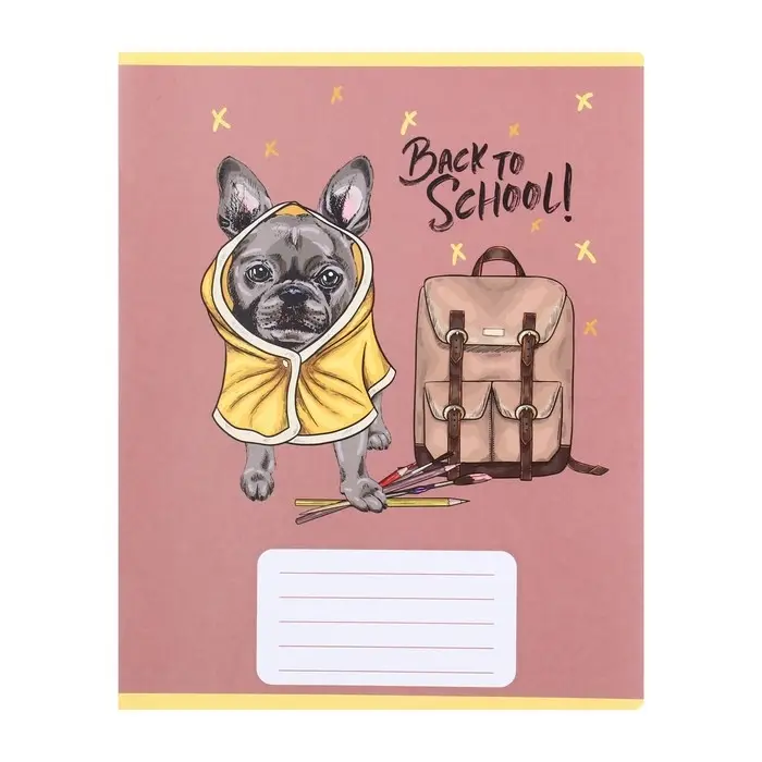 Тетрадь 12 листов в клетку Calligrata "Снова в школу", обложка мелованная бумага, ВД-лак, блок офсет, белизна 95%, МИКС