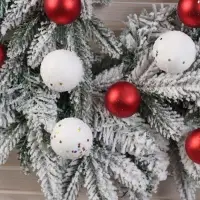 Венок новогодний d=40 см &laquo;Зимнее волшебство. Снежный фестиваль&raquo; с шарами
