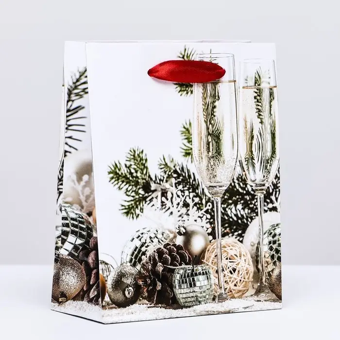 Пакет ламинированный «Новогоднее утро» 11.5×14.5×6 см