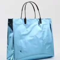 Пакет подарочный ПВХ, голография, голубой, пластиковая ручка, 26×22.5×10 см Пакет подарочный ПВХ, голография, голубой, пластиковая ручка, 26×22.5×10 см