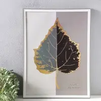 Фоторамка пластик 30х40 см "Современная классика" серый и белый 42,6х32,6х1,5 см