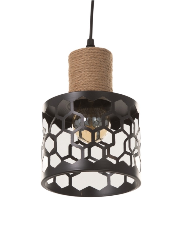 Светильник Светильник "Соты" 1х40Вт Е27 черный 15х15х21см