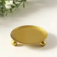 Подсвечник "Чашка на шариках" на 1 свечу, 9 см, золото