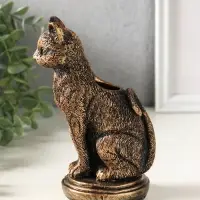 Подсвечник на 1 свечу &laquo;Кошка&raquo;, 17&times;10&times;8 см, под бронзу