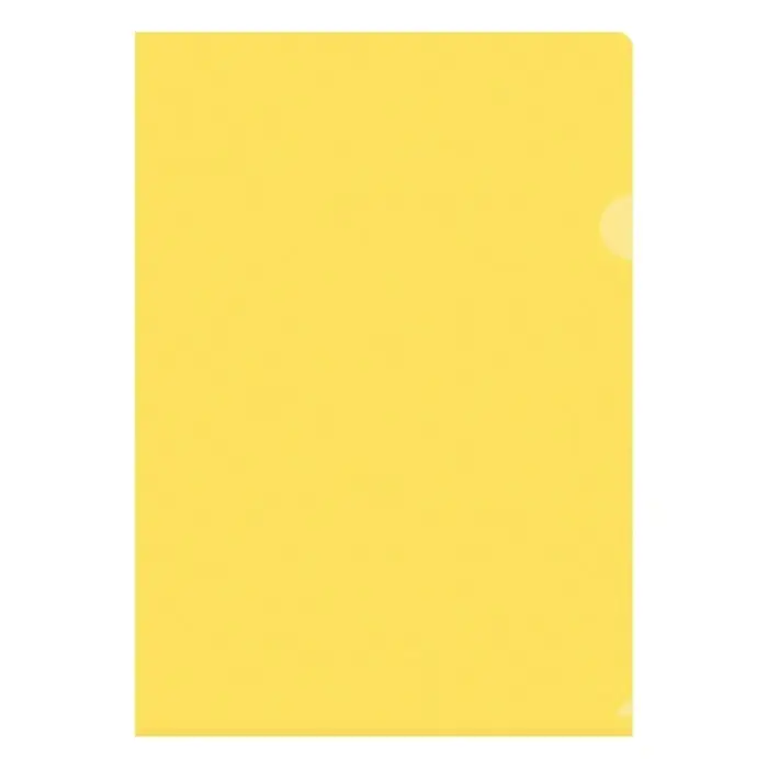Папка-уголок А4, 150 мкм, Calligrata, прозрачная, жёлтая Папка-уголок А4, 150 мкм, Calligrata, прозрачная, жёлтая