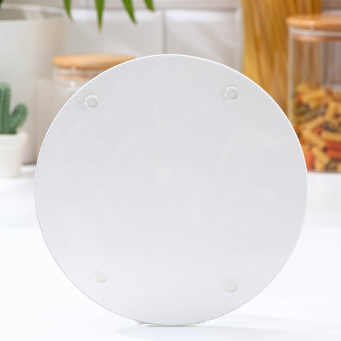 Доска разделочная стеклянная Доляна «Сырное ассорти», d=20 см Доска разделочная стеклянная Доляна «Сырное ассорти», d=20 см