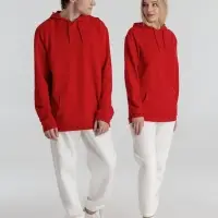 Толстовка с капюшоном унисекс Hoodie, красная, размер XS