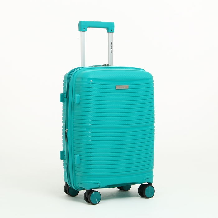 Чемодан малый 47 л (S) Bagvoyage, отдел на молнии, с расширением, кодовый замок, 4 колеса, цвет бирюзовый Чемодан малый 47 л (S) Bagvoyage, отдел на молнии, с расширением, кодовый замок, 4 колеса, цвет бирюзовый