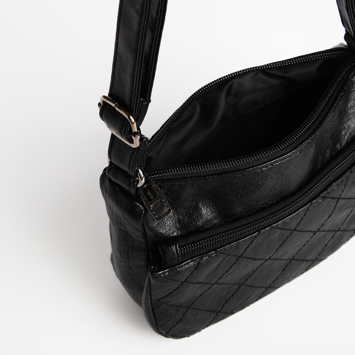 Сумка кросс-боди на молнии, цвет чёрный Сумка кросс-боди на молнии, цвет чёрный