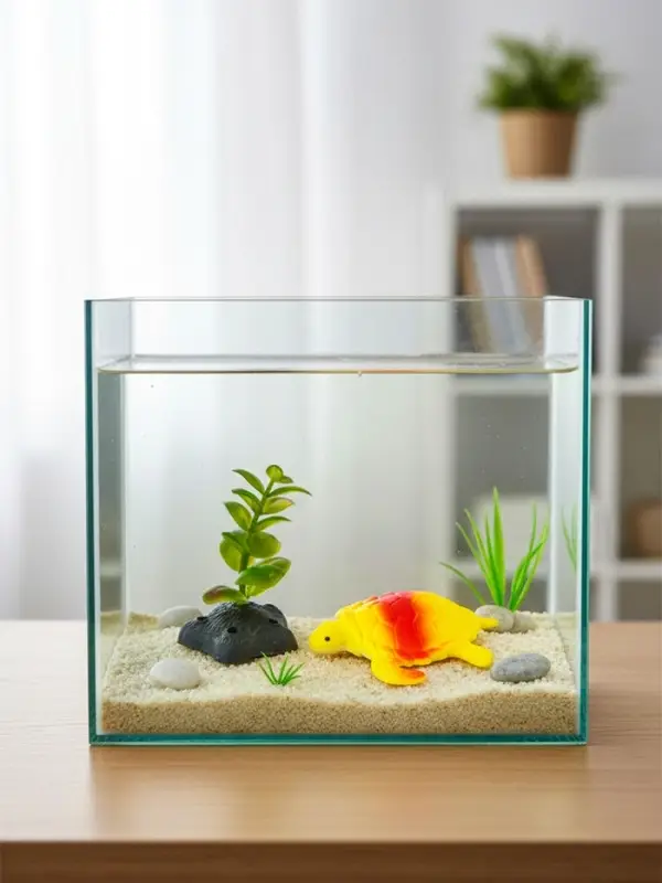 Набор декора для аквариума "Черепаха и трава"