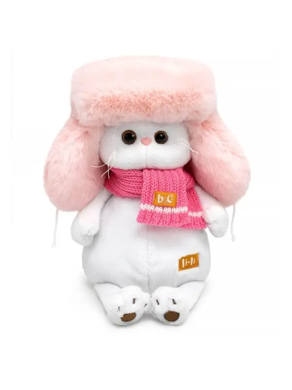 Мягкая игрушка &laquo;Кошечка Ли-Ли&raquo;, в меховой шапке и шарфе, 24 см