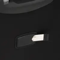 Чемодан на колёсах TEXTURA, кодовый замок, с увеличением, 42&times;26&times;68 см, 24", чёрный