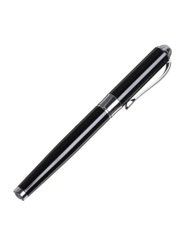 Ручка подарочная Calligrata &laquo;Классика&raquo;, шариковая, в футляре кожзам, корпус чёрный с серебристым