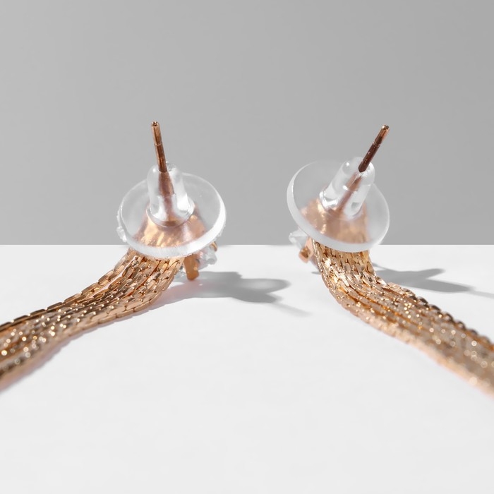 Серьги висячие со стразами «Голливуд» тонкость линий, цвет белый в золоте, 19,5 см Серьги висячие со стразами «Голливуд» тонкость линий, цвет белый в золоте, 19,5 см