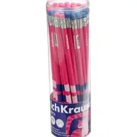 Карандаш чернографитный ErichKrause Pinna Kotta, круглый, с ластиком, HB, в тубусе, МИКС