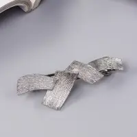 Заколка - автомат для волос &laquo;Либерти&raquo;, пересечения, 7 см, серебро