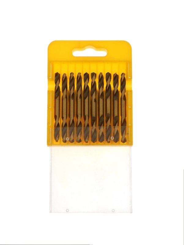 Набор двусторонних сверл по металлу ТУНДРА, HSS-Tin, 4.2 х 55 мм, 10 шт. Набор двусторонних сверл по металлу ТУНДРА, HSS-Tin, 4.2 х 55 мм, 10 шт.