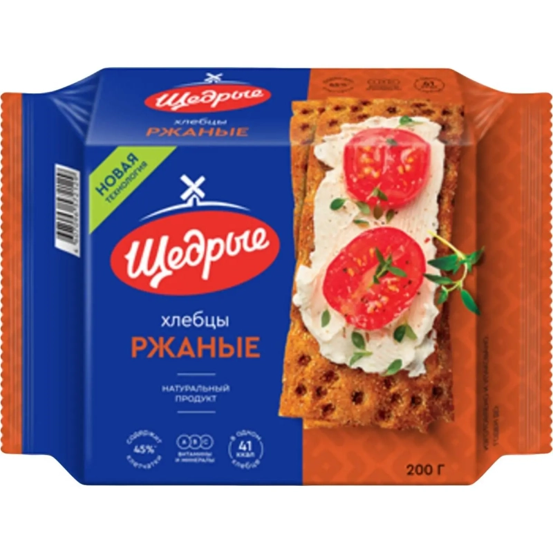 Хлебцы Щедрые ржаные, 200г