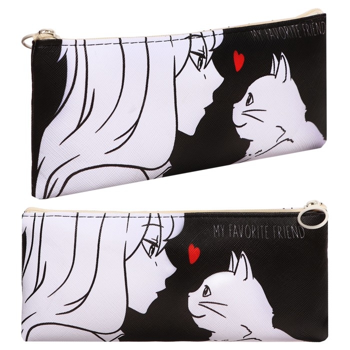 Пенал мягкий 1 отделение, 100 х 200 мм, плоский, MESHU Пенал мягкий 1 отделение, 100 х 200 мм, плоский, MESHU "Friends", искусственная кожа MS_57890